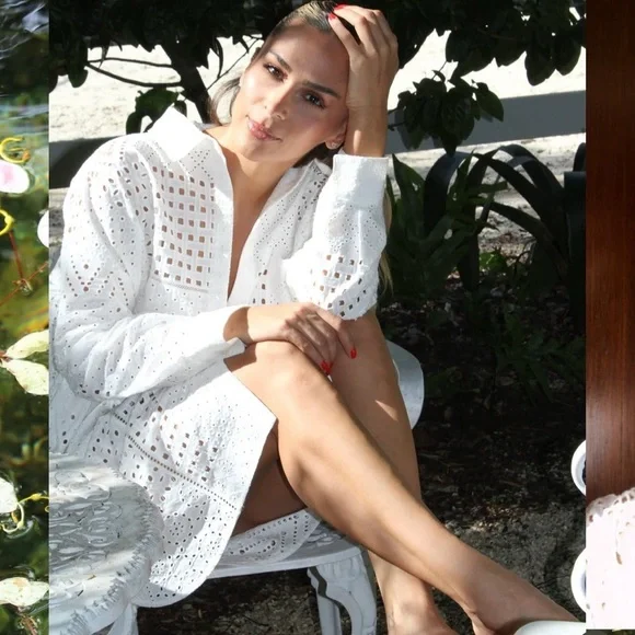 Zara ZW Collection Embroidered Eyelet Dress - Picture 3 of 12